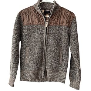 Boy’s Brown Quilted Sweater/Jacket